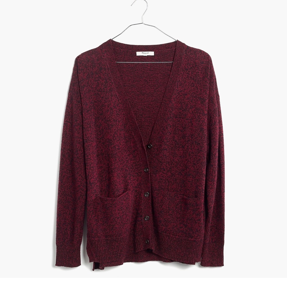 Madewell Landscape Cardigan in Maroon - Medium